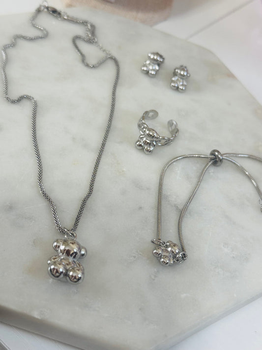 Silver bear set