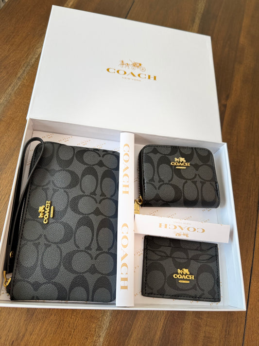 Set con Wallet ( negra & gris)