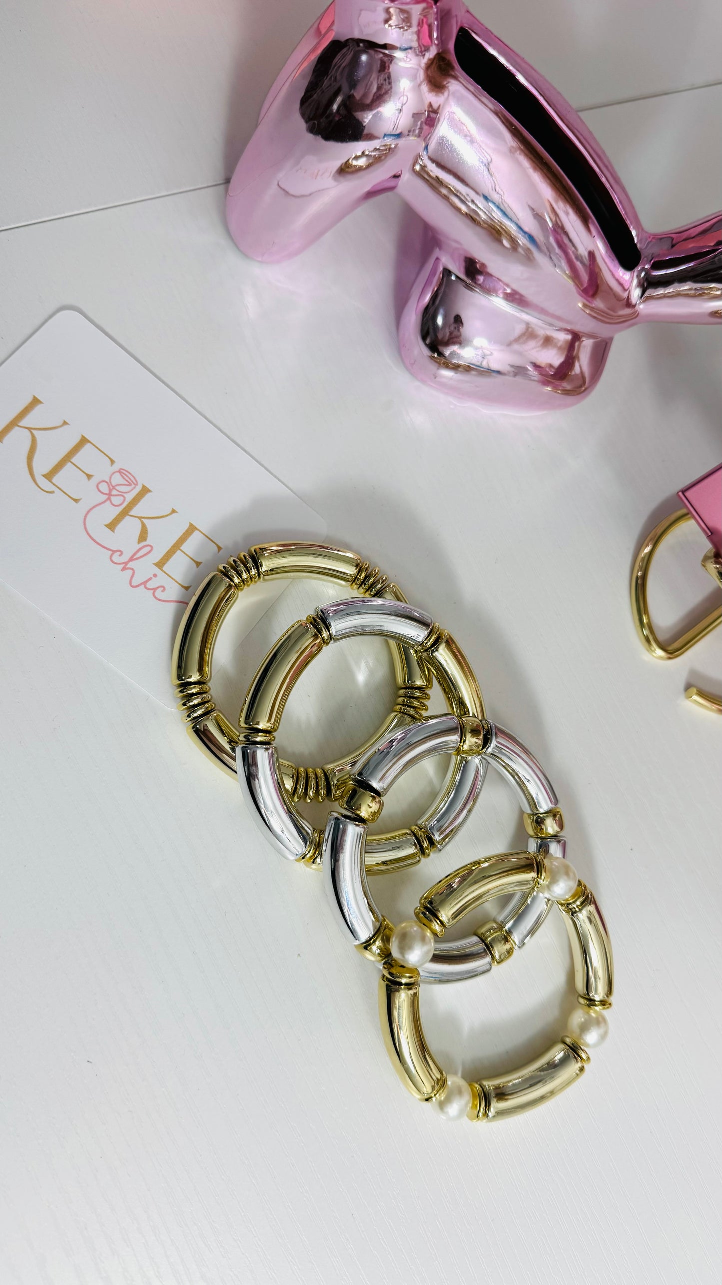 Pulseras doble tono